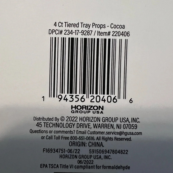 NIB 4 Ct. Tiered Tray Props - Hot Cocoa - Picture 2 of 4